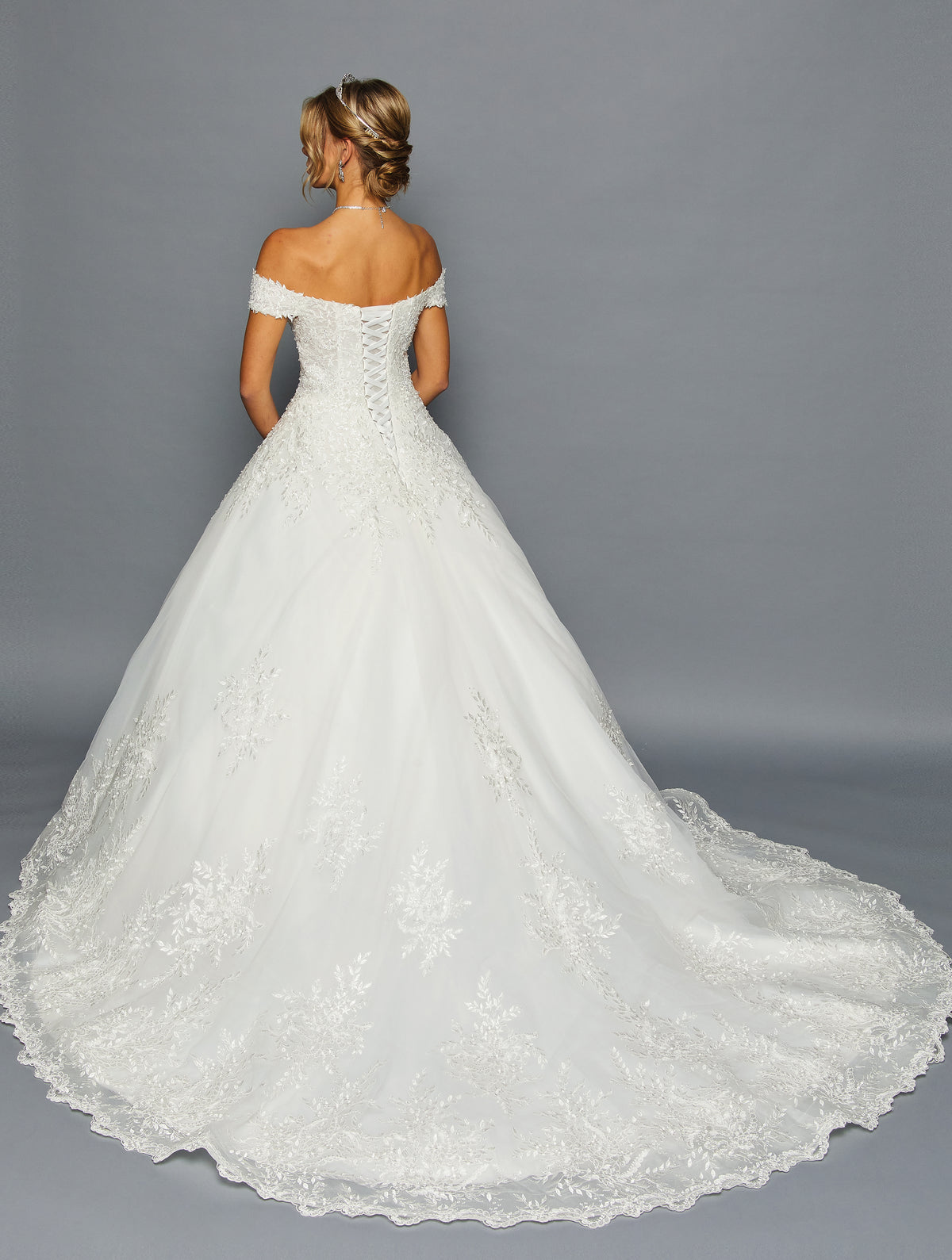 Off-Shoulder Sweetheart Ball Gown Gown by Bridal 45846