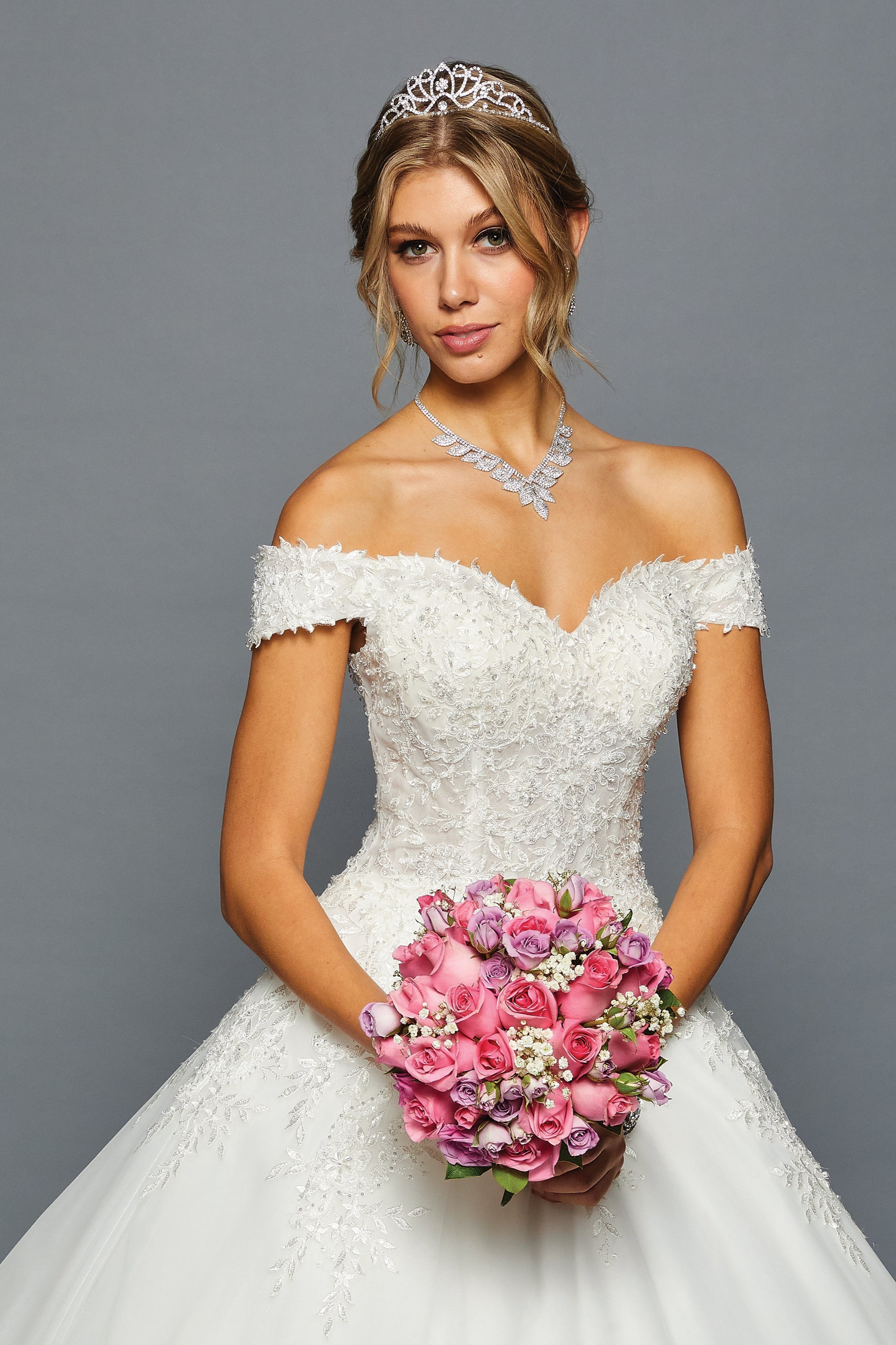 Off-Shoulder Sweetheart Ball Gown Gown by Bridal 45846