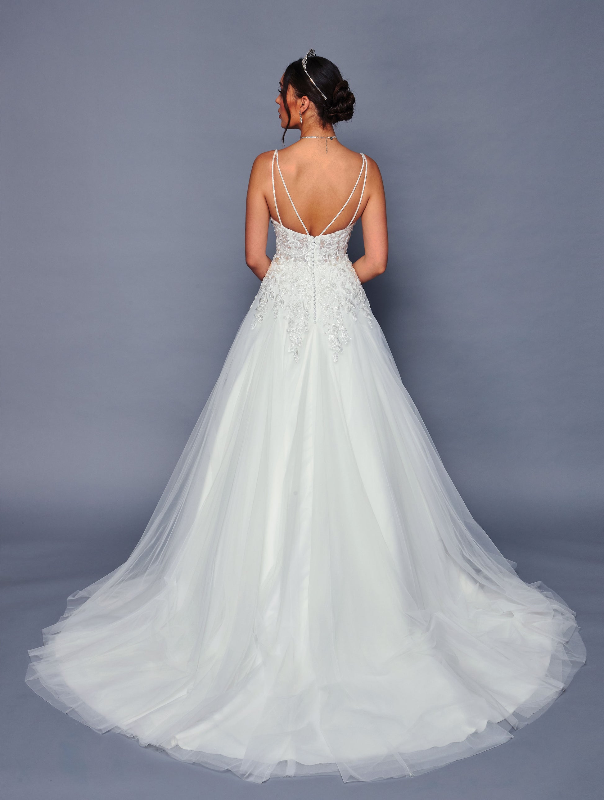 Double Strap A-line Wedding Dress by Bridal 47749