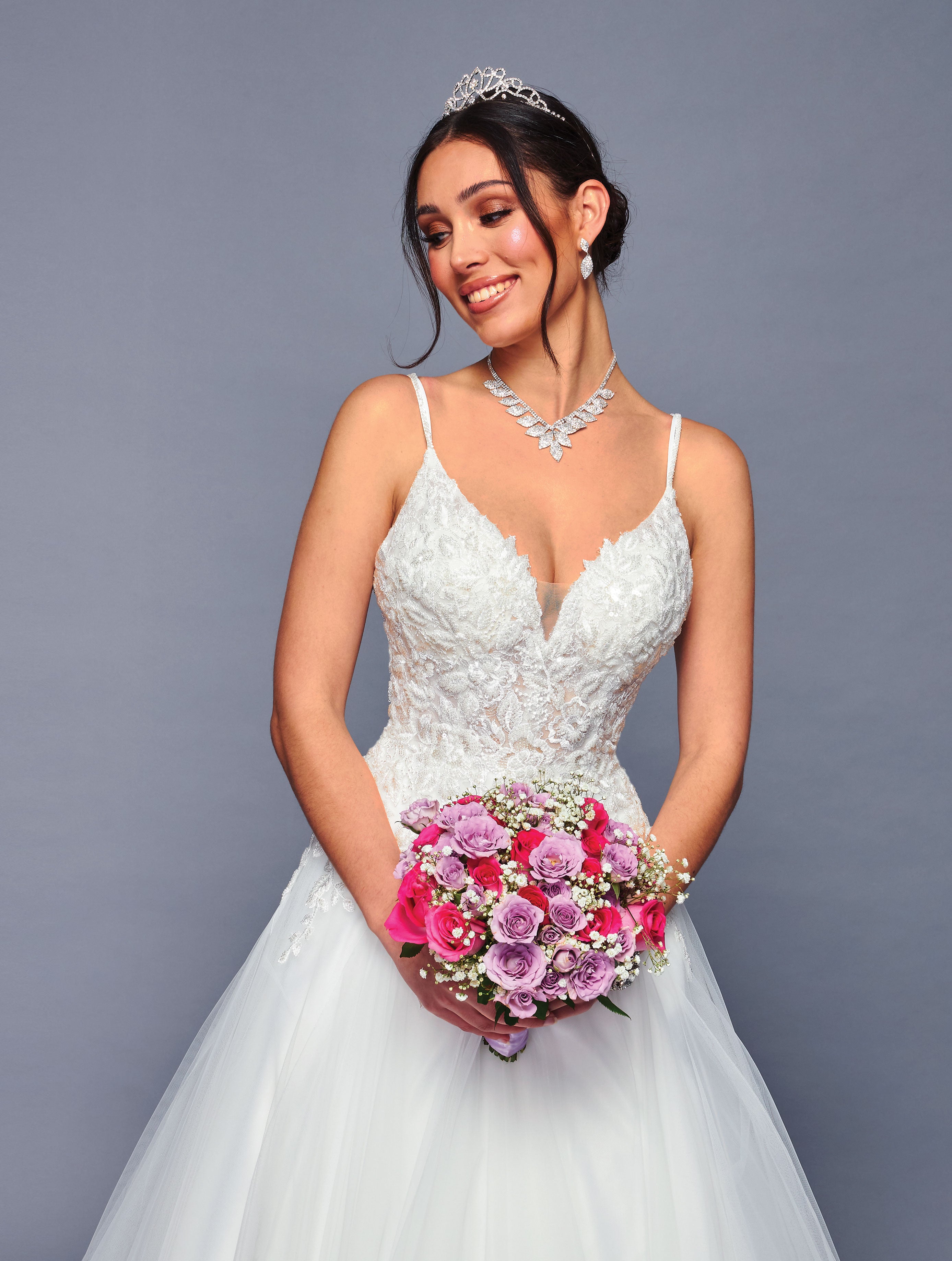 Double Strap A-line Wedding Dress by Bridal 47749