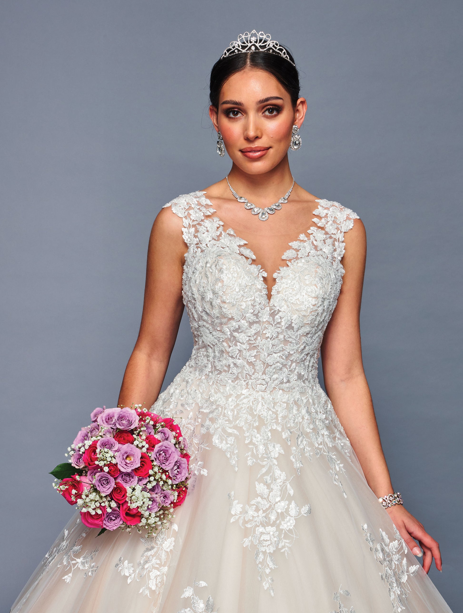 Cap Sleeve Wedding Dress by Bridal 48060