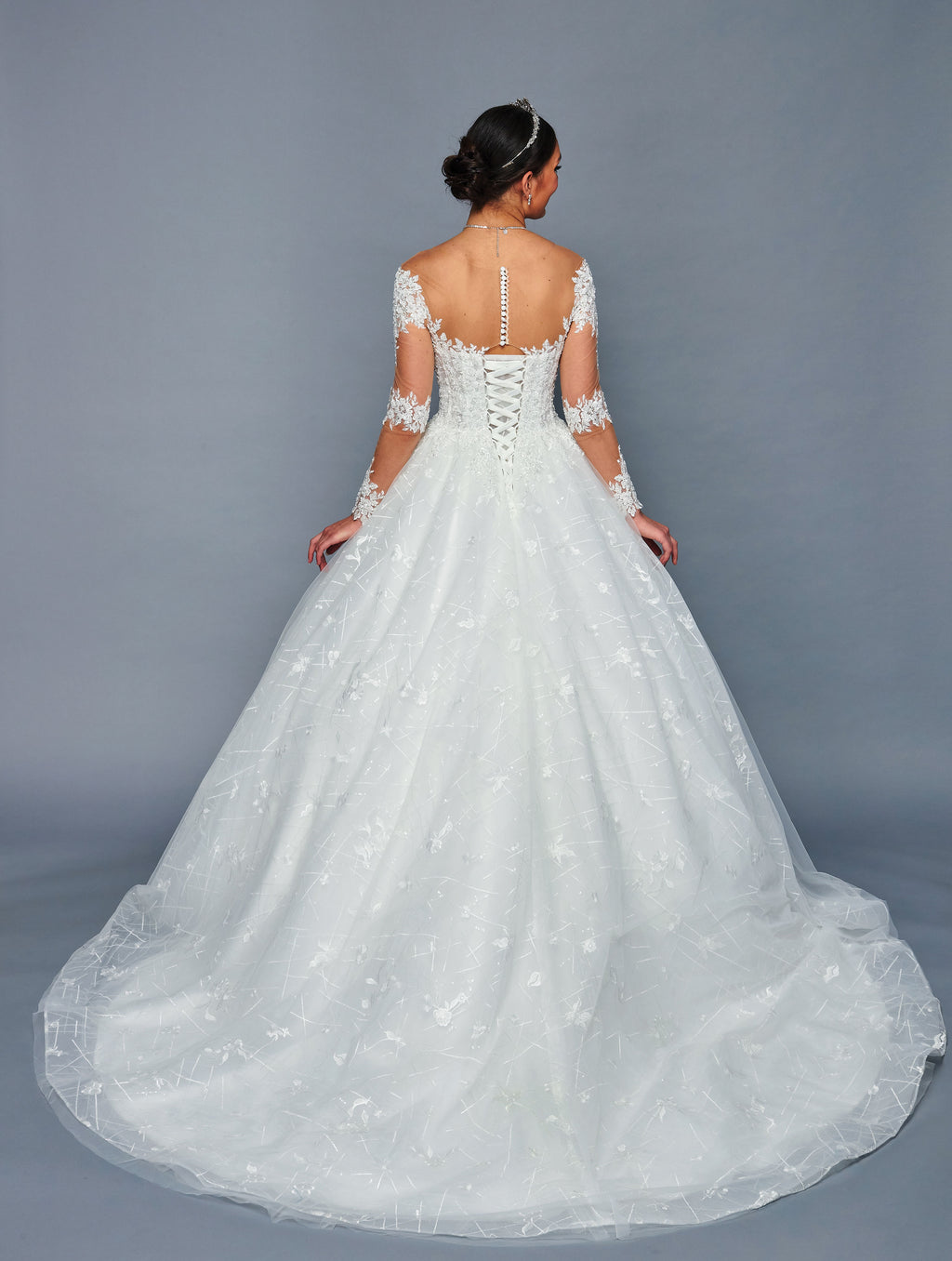 Long Sleeve  Wedding Dress by Bridal 48197