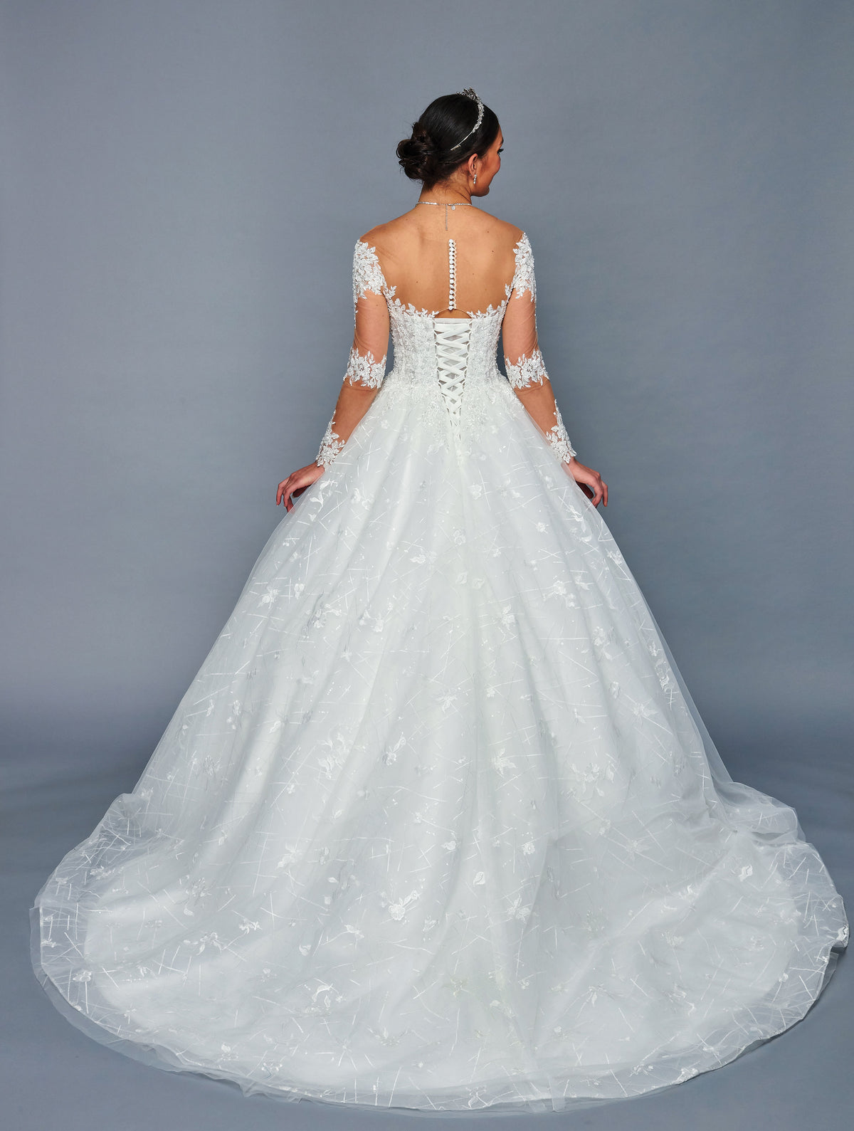 Long Sleeve  Wedding Dress by Bridal 48197