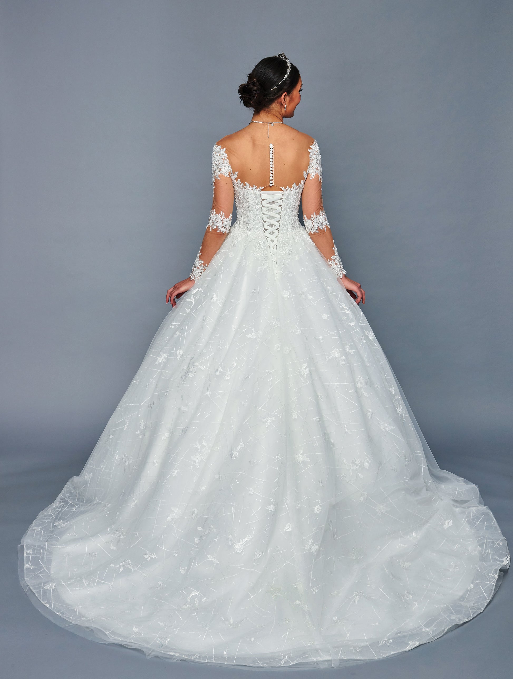 Long Sleeve  Wedding Dress by Bridal 48197