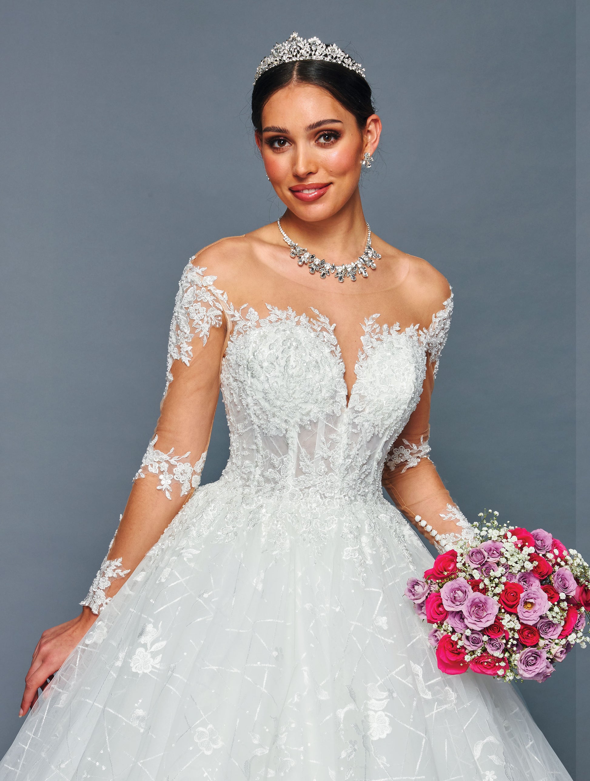 Long Sleeve  Wedding Dress by Bridal 48197