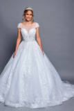 Boat neckline gown by Bridal 48408