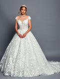 Cap sleeves ball gown  by Bridal 48545