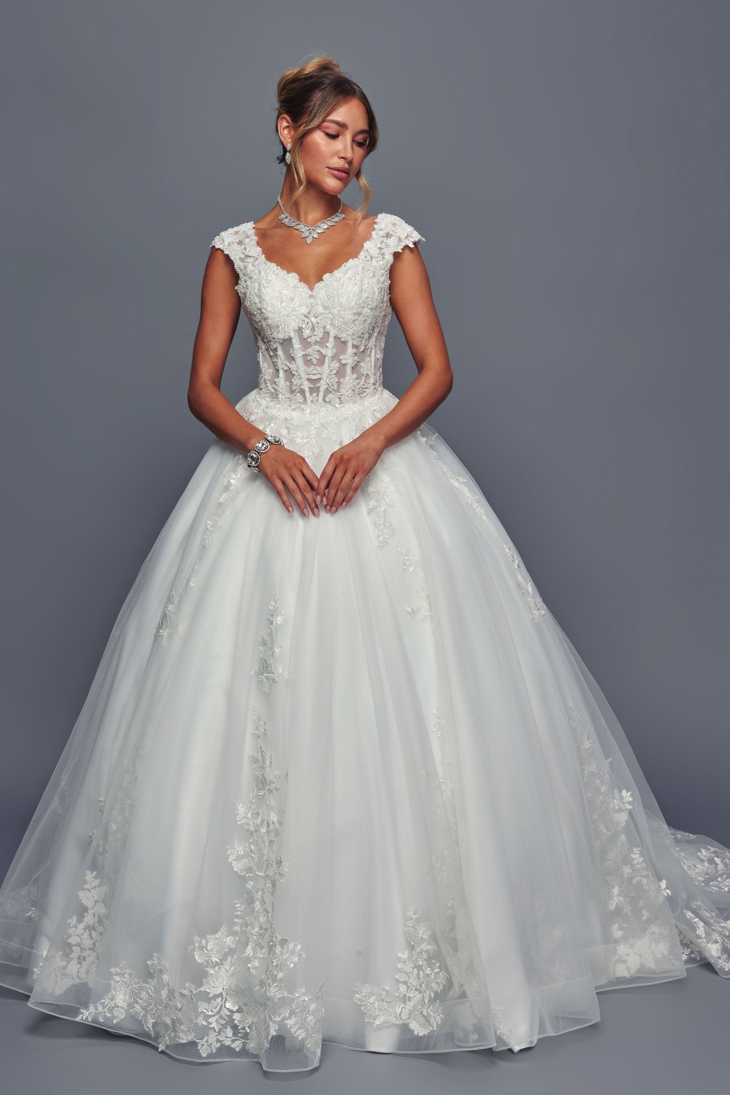Wide Wedding Gown by Bridal 49076