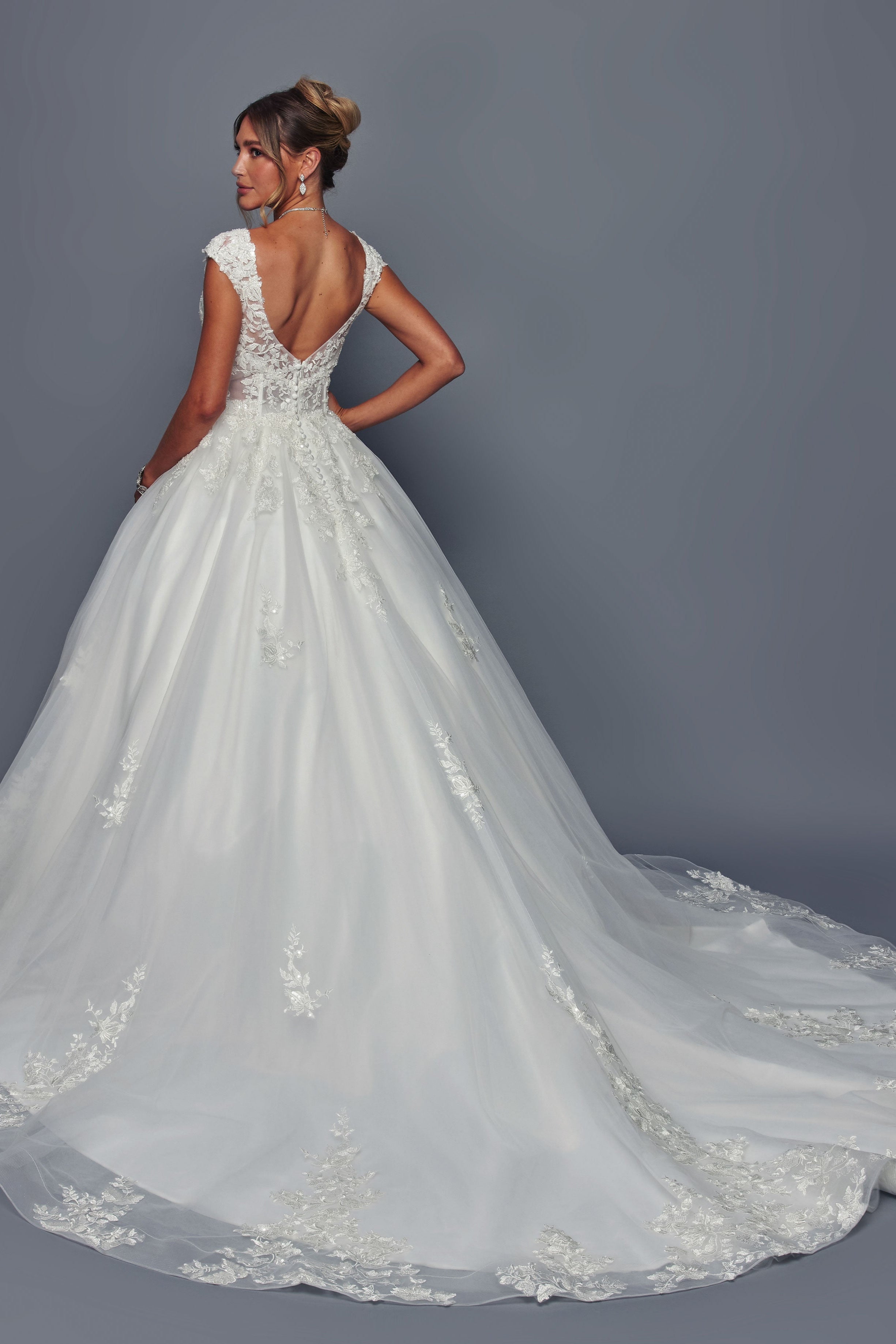 Wide Wedding Gown by Bridal 49076