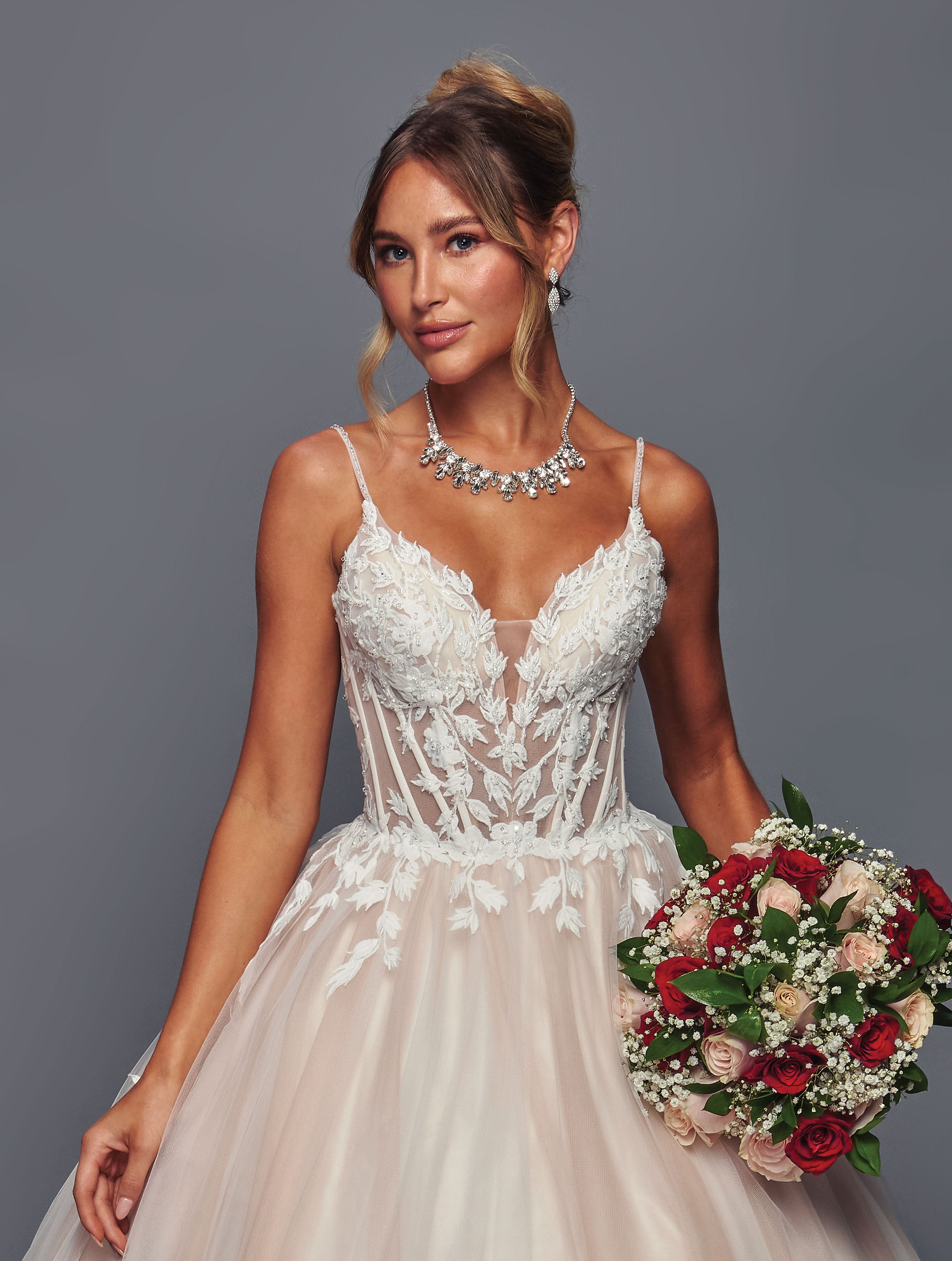 Spagetti Wedding Gown by Bridal 49628