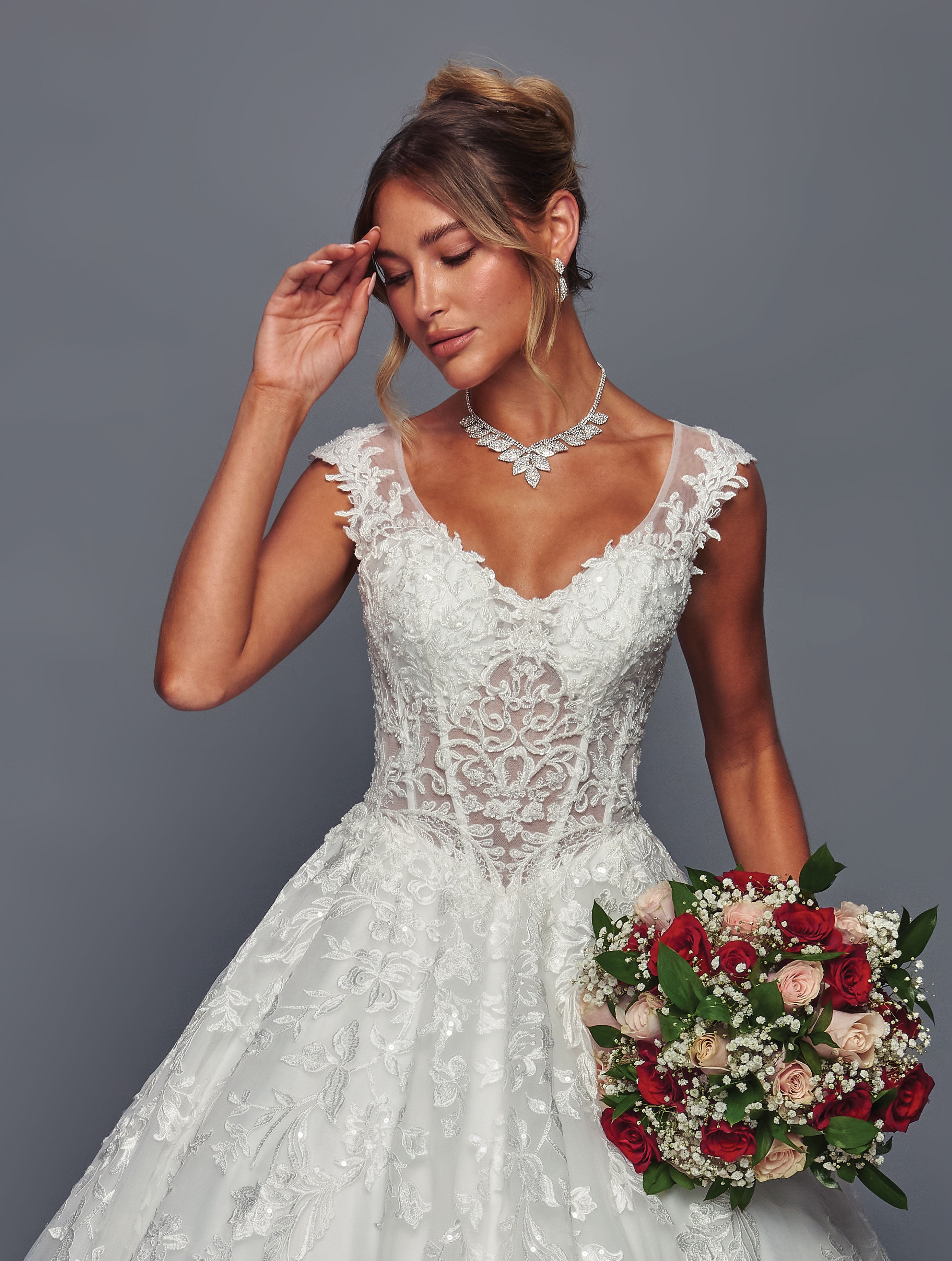 Wide Wedding Gown by Bridal 49774