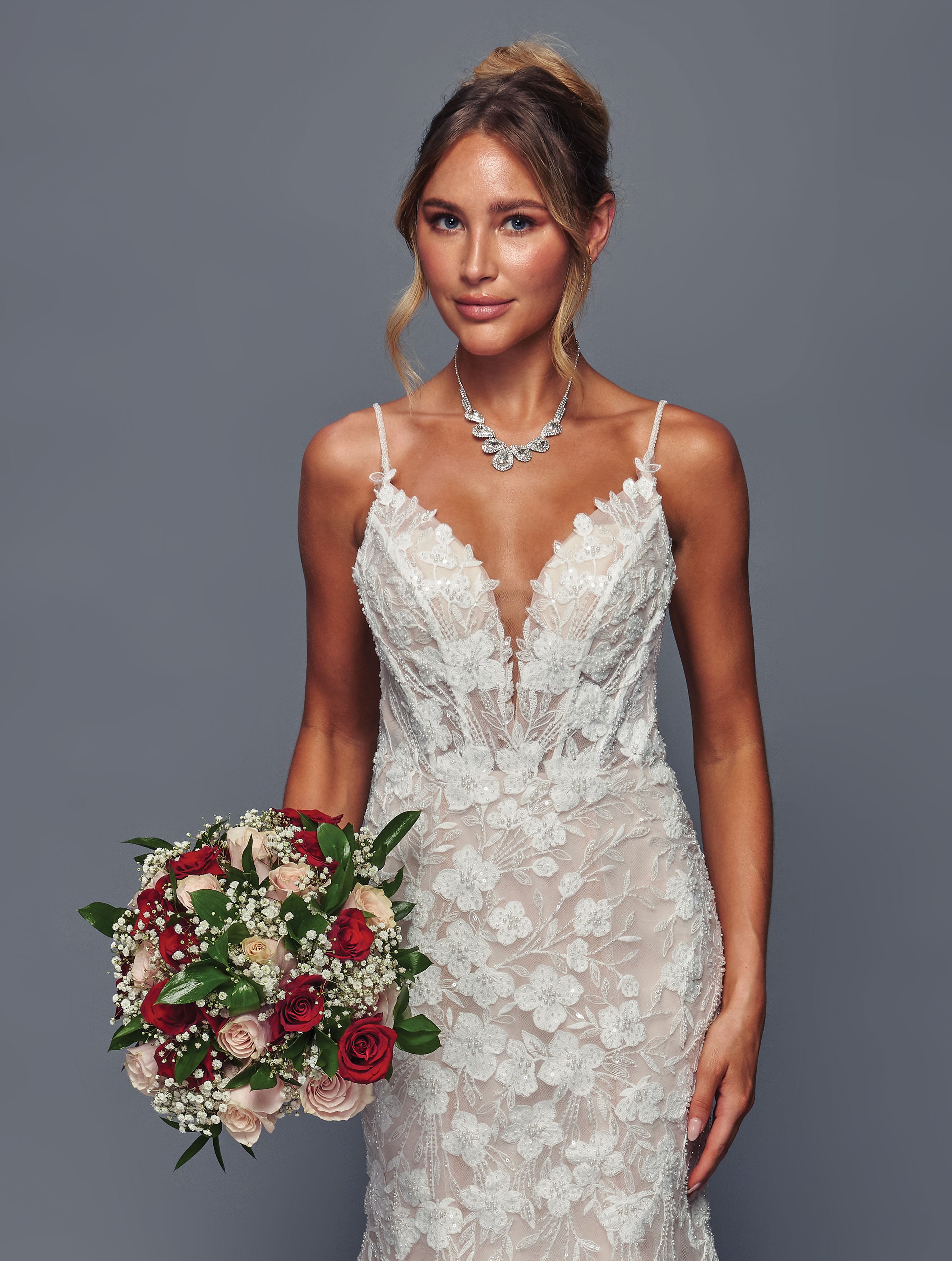 Spagetti Wedding Gown by Bridal 49871
