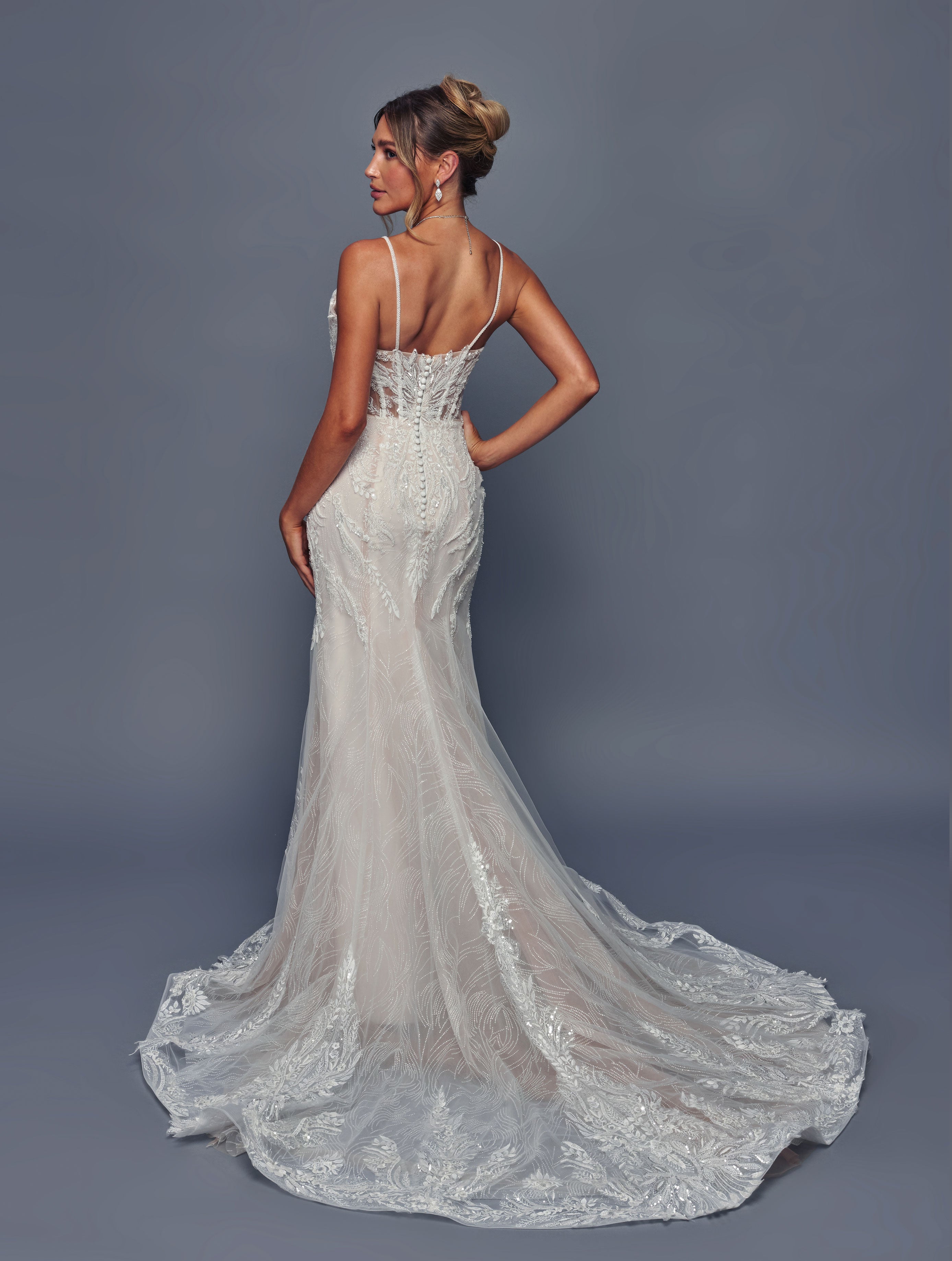 Spagetti Wedding Gown by Bridal 49914