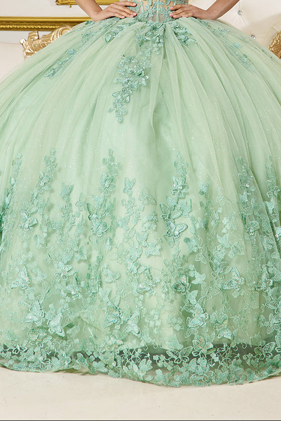 Off-Shoulder  Quinceanera Ball Gown by Queen Collection 5065307