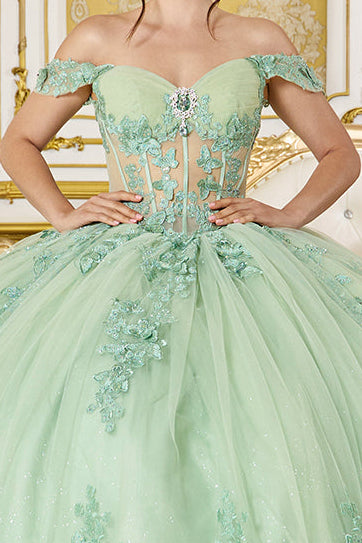 Off-Shoulder  Quinceanera Ball Gown by Queen Collection 5065307