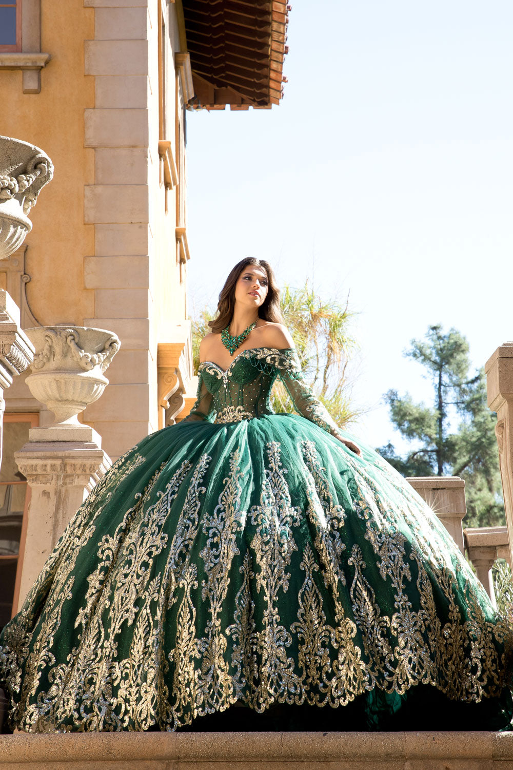 Whimsical Glitter Ball Gown by Petite Adele PQ106596