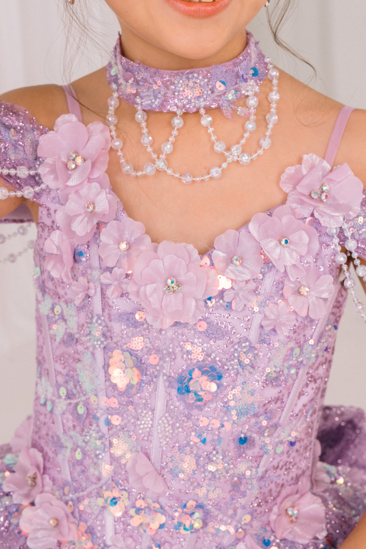 Off-Shoulder Glitter Ball Gown by Bliss  8415151