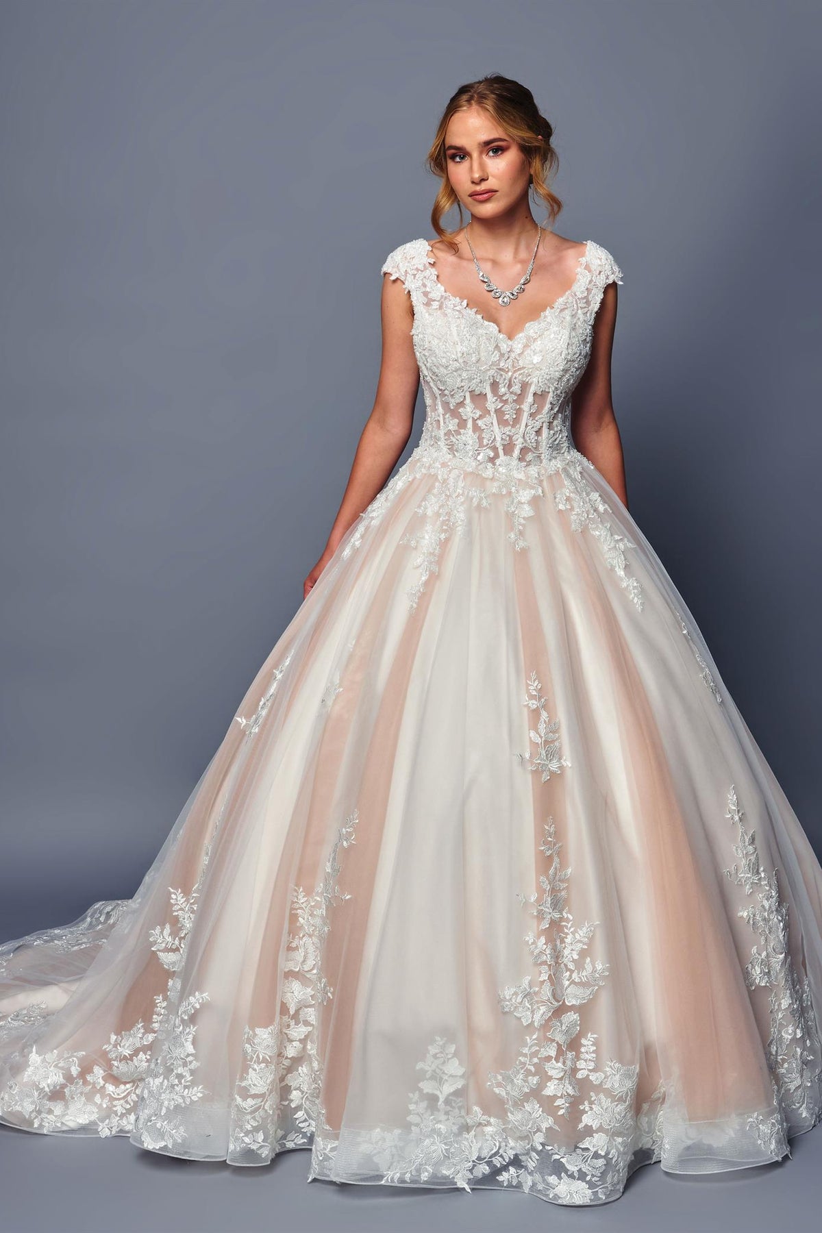 Wide Wedding Gown by Bridal 49076