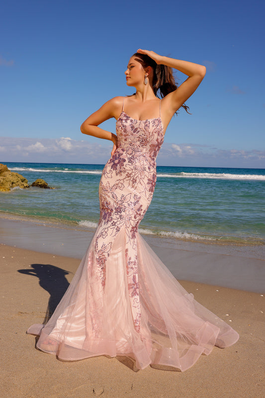 Strapless Bead embellished Fitted dresses By  Amelia Couture 7038