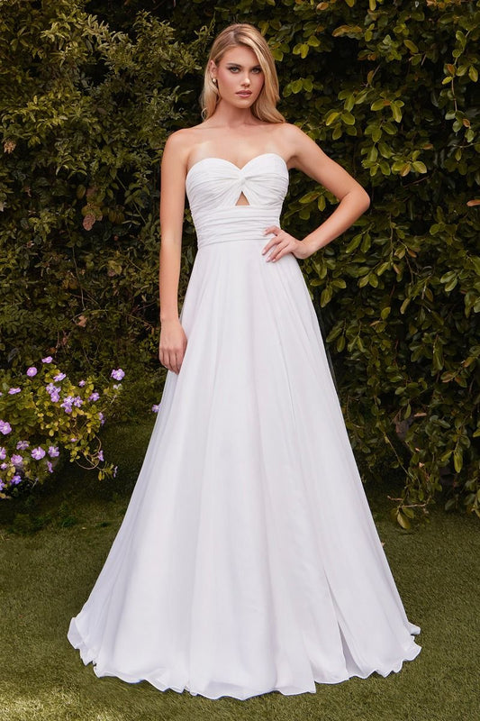Satin A-Line Wedding Gown by  Ladivine 7435W
