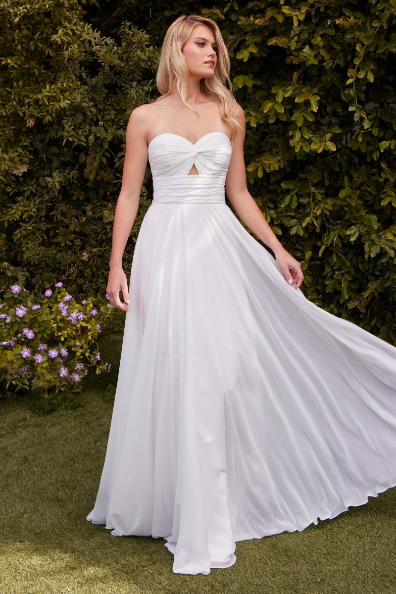 Satin A-Line Wedding Gown by  Ladivine 7435W