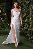 Strapless Pleated Tulle Ball Gown in Off White by Divine 7448W