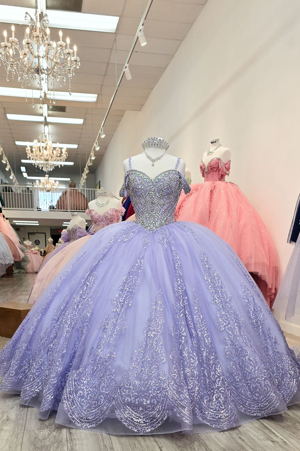 Platinum Sweetheart Quinceañera Gown  by Bella Princess Couture PQ1077