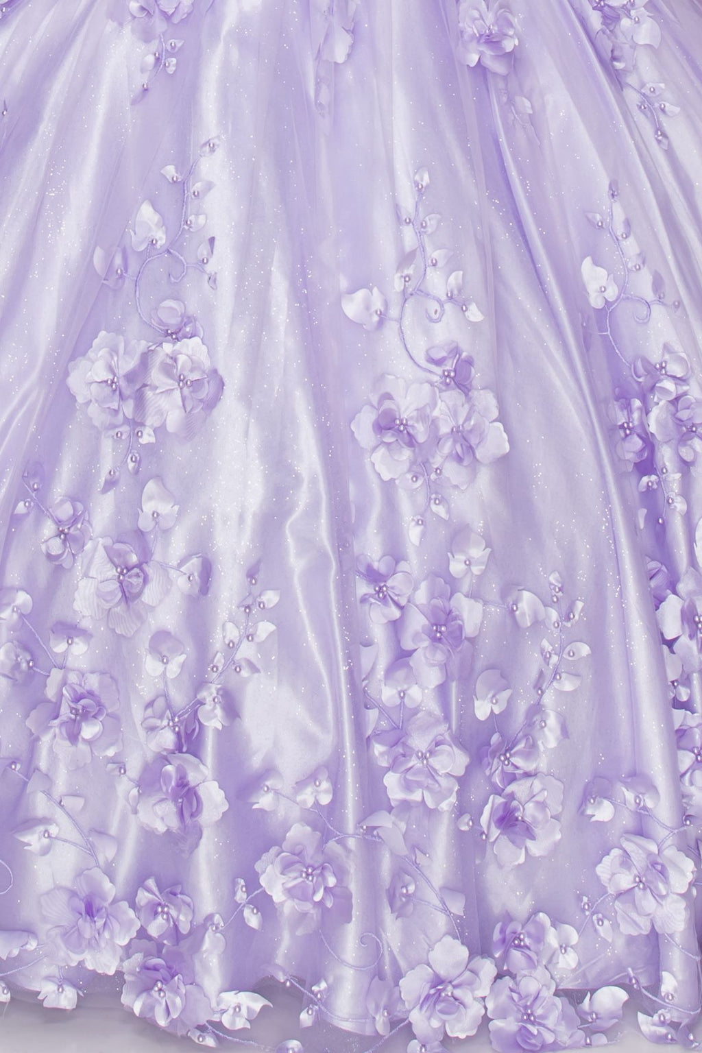 Mini Quince 3D Stone & Pearl Floral Ball Gown by Bliss 8030