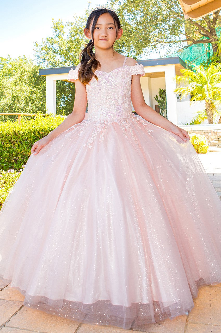 Girl Off Shoulder Mini Quince by Cinderella Couture 8062