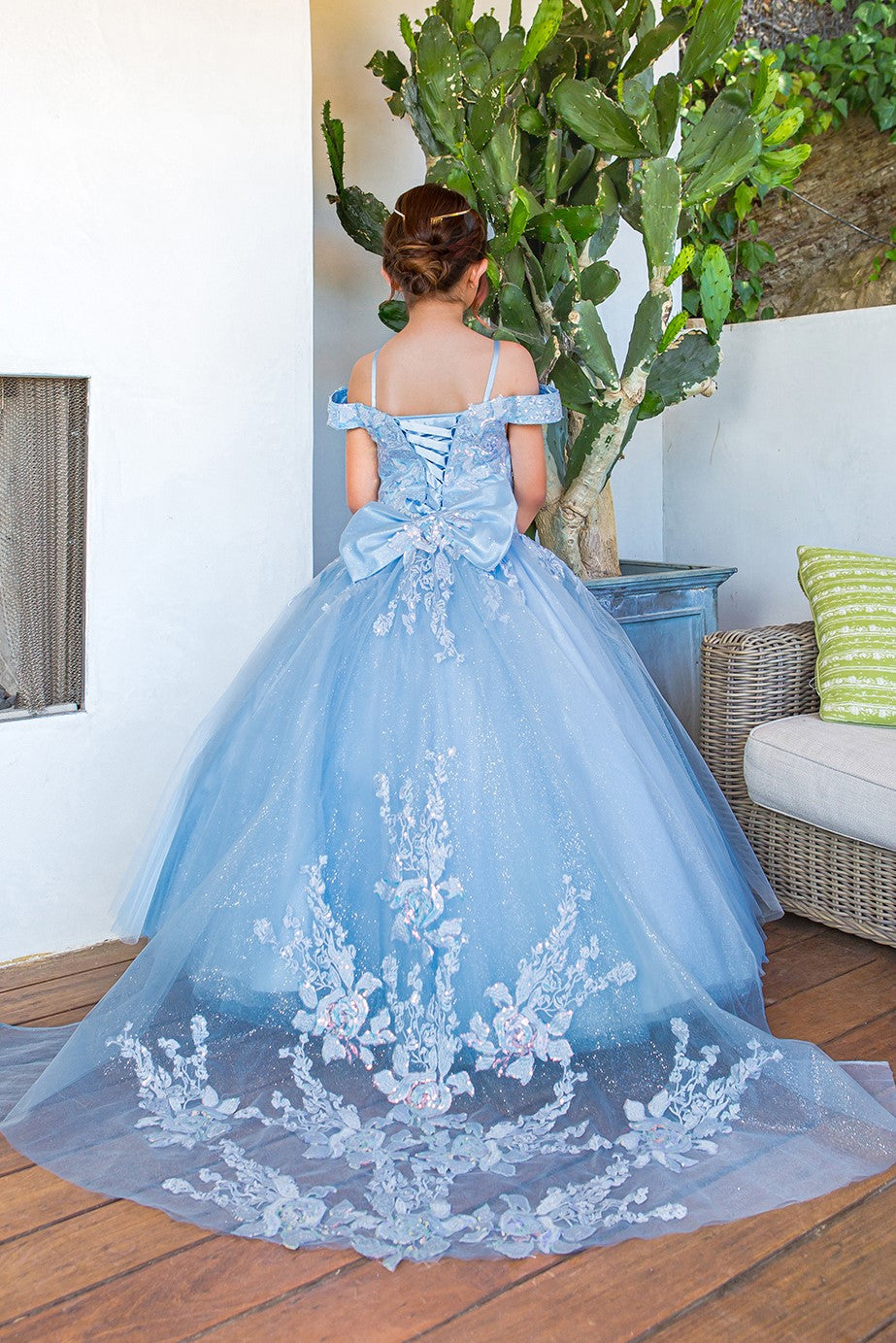 Girl Off Shoulder Mini Quince by Cinderella Couture 8062