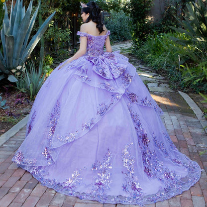 3D Applique Ball Gown by Cinderella Couture 8125J