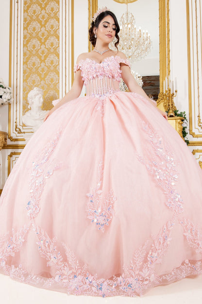 Sweetheart Embroidered Tiered Skirt w/Detachable Big Bow by Cinderella Couture 8160J