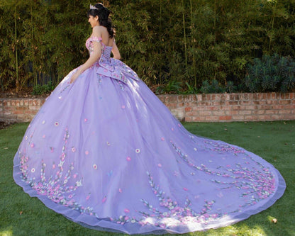 Multicolor Embroidery Quinceanera Dress by Cinderella Couture 8260J