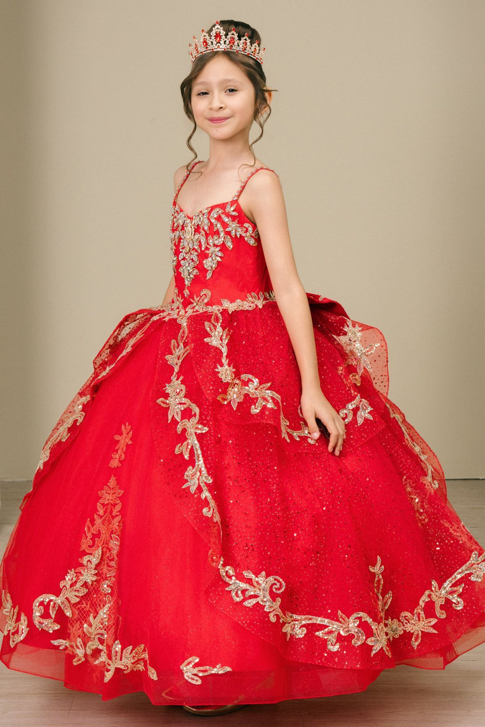 Embroidered Ball Gown by Cinderella Couture 8575 Sage/gd | www.snkdress.com