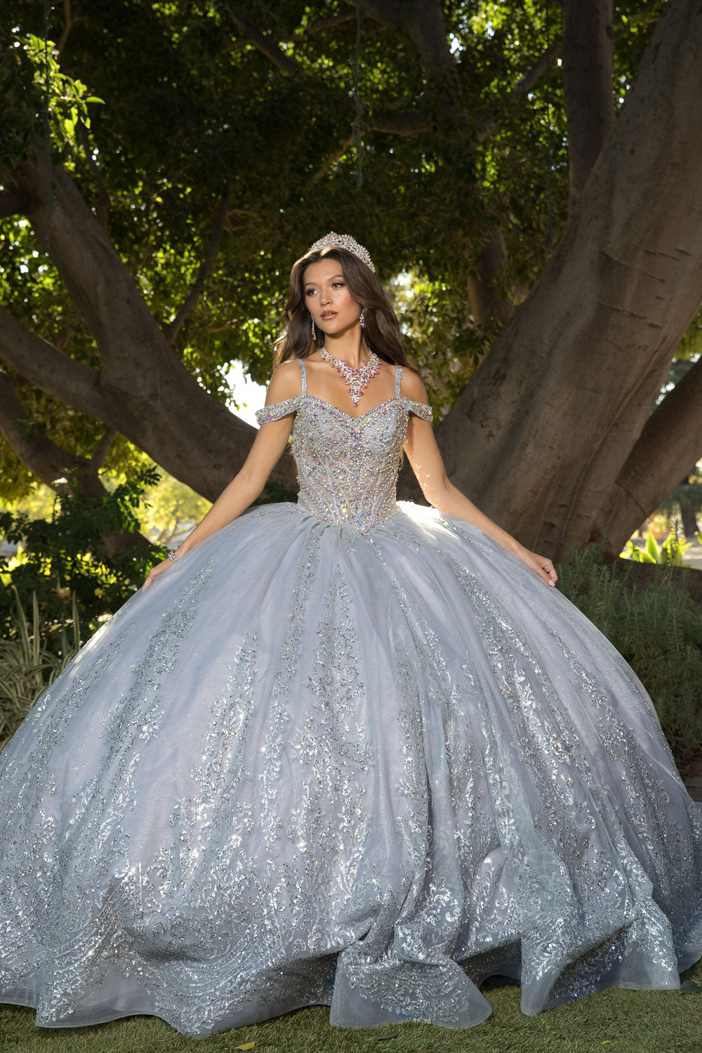 Platinum Sweetheart Quinceañera Gown  by Bella Princess Couture PQ1077