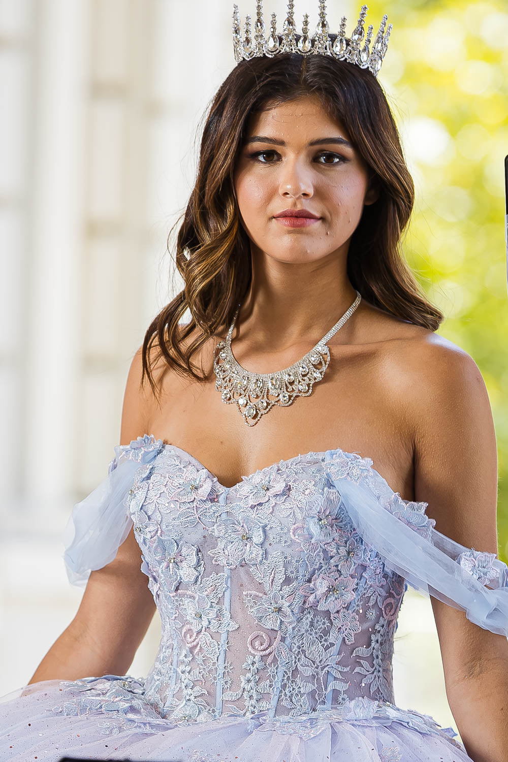 Two Tone See-Through Corset Quinceañera Dress by Bella Princess Couture PQ1022