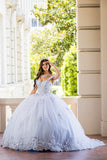 Two Tone See-Through Corset Quinceañera Dress by Bella Princess Couture PQ1022