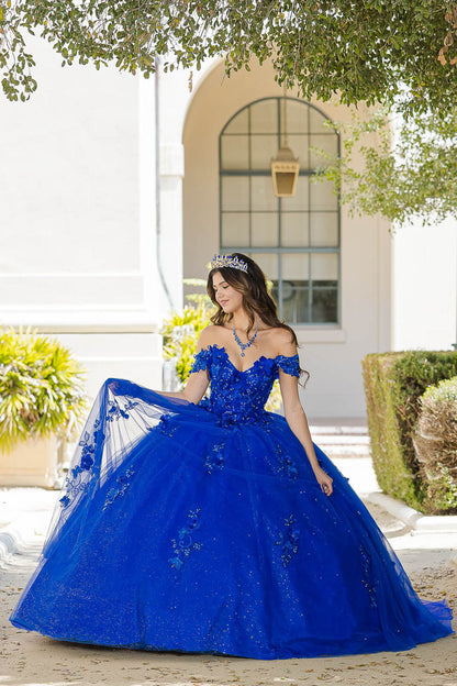 Royal blue off shoulder Quince PQ1028