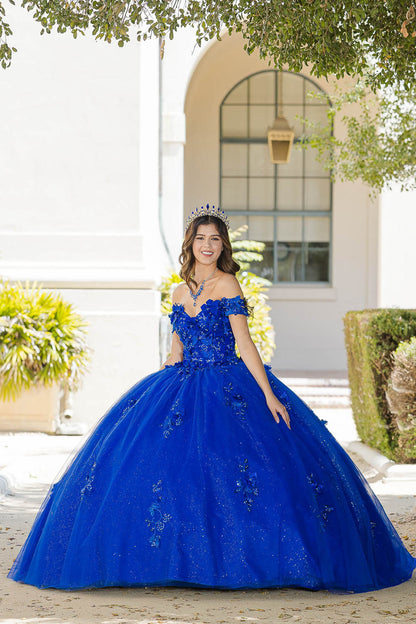 Royal blue off shoulder Quince PQ1028