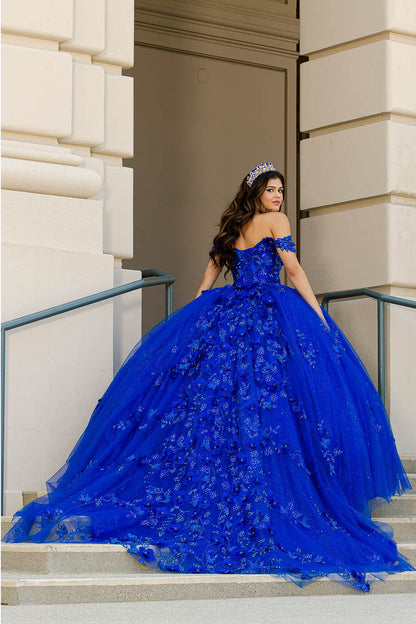 Royal blue off shoulder Quince PQ1028