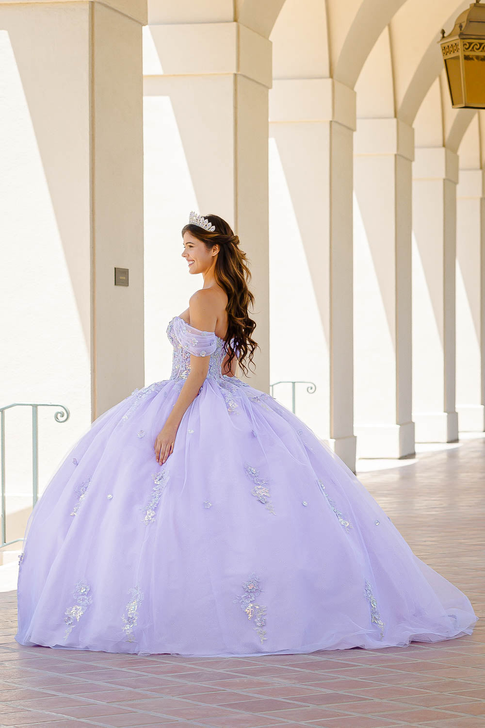 Off the shoulder Two-Tone Ball Gown By Bella Princess Couture PQ1031