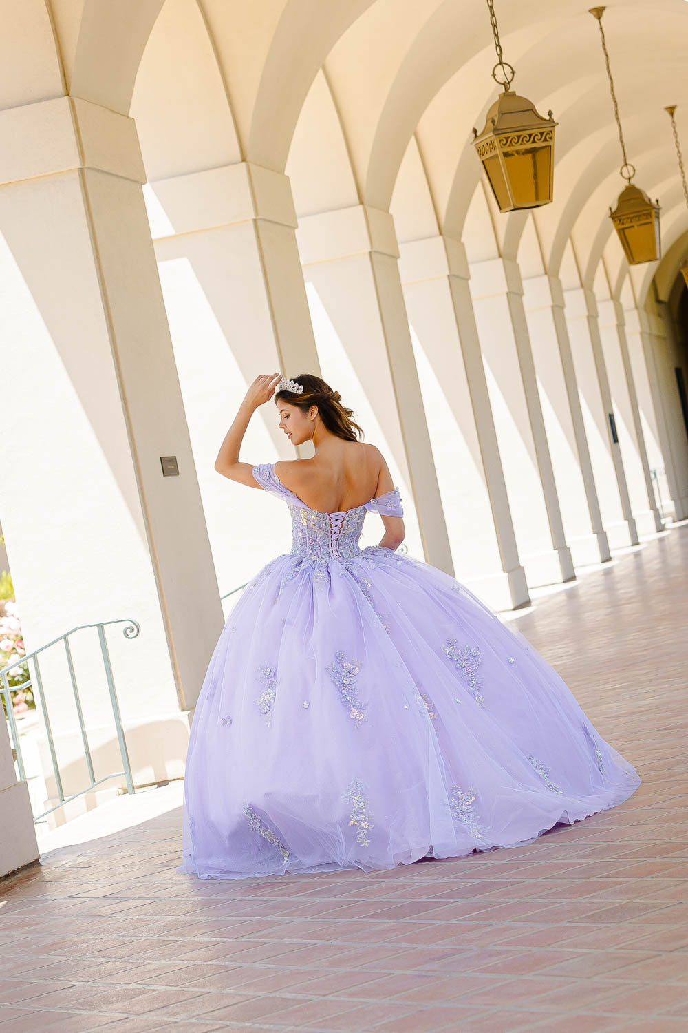 Off the shoulder Two-Tone Ball Gown By Bella Princess Couture PQ1031