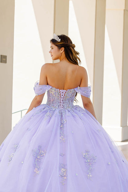 Off the shoulder Two-Tone Ball Gown By Bella Princess Couture PQ1031