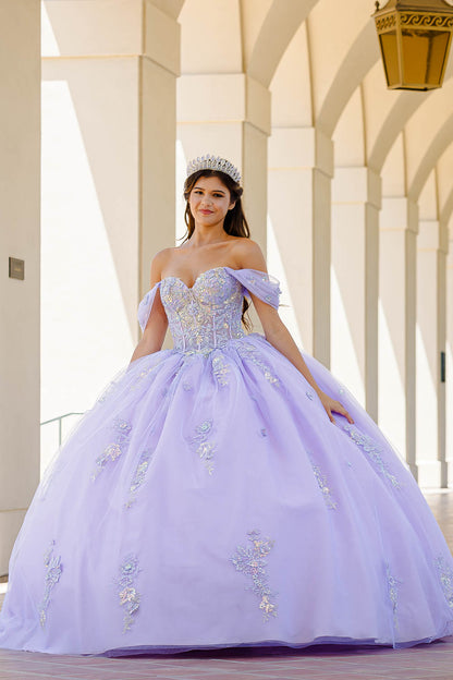 Off the shoulder Two-Tone Ball Gown By Bella Princess Couture PQ1031