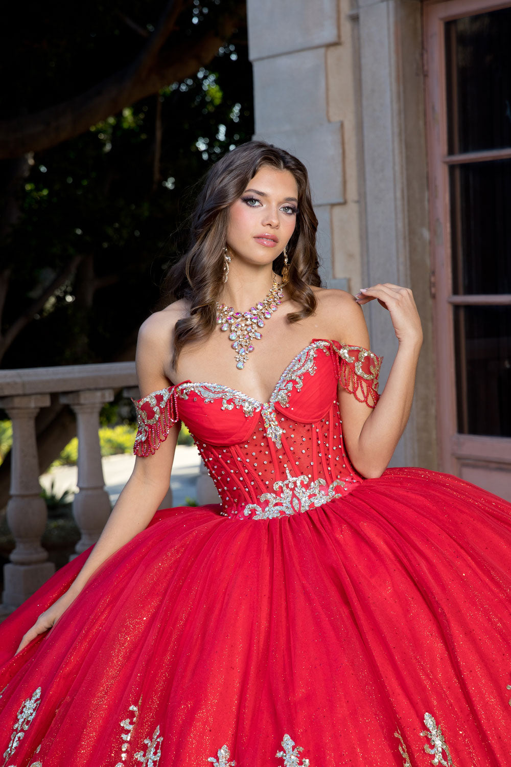Whimsical Glitter Ball Gown by Petite Adele PQ106596