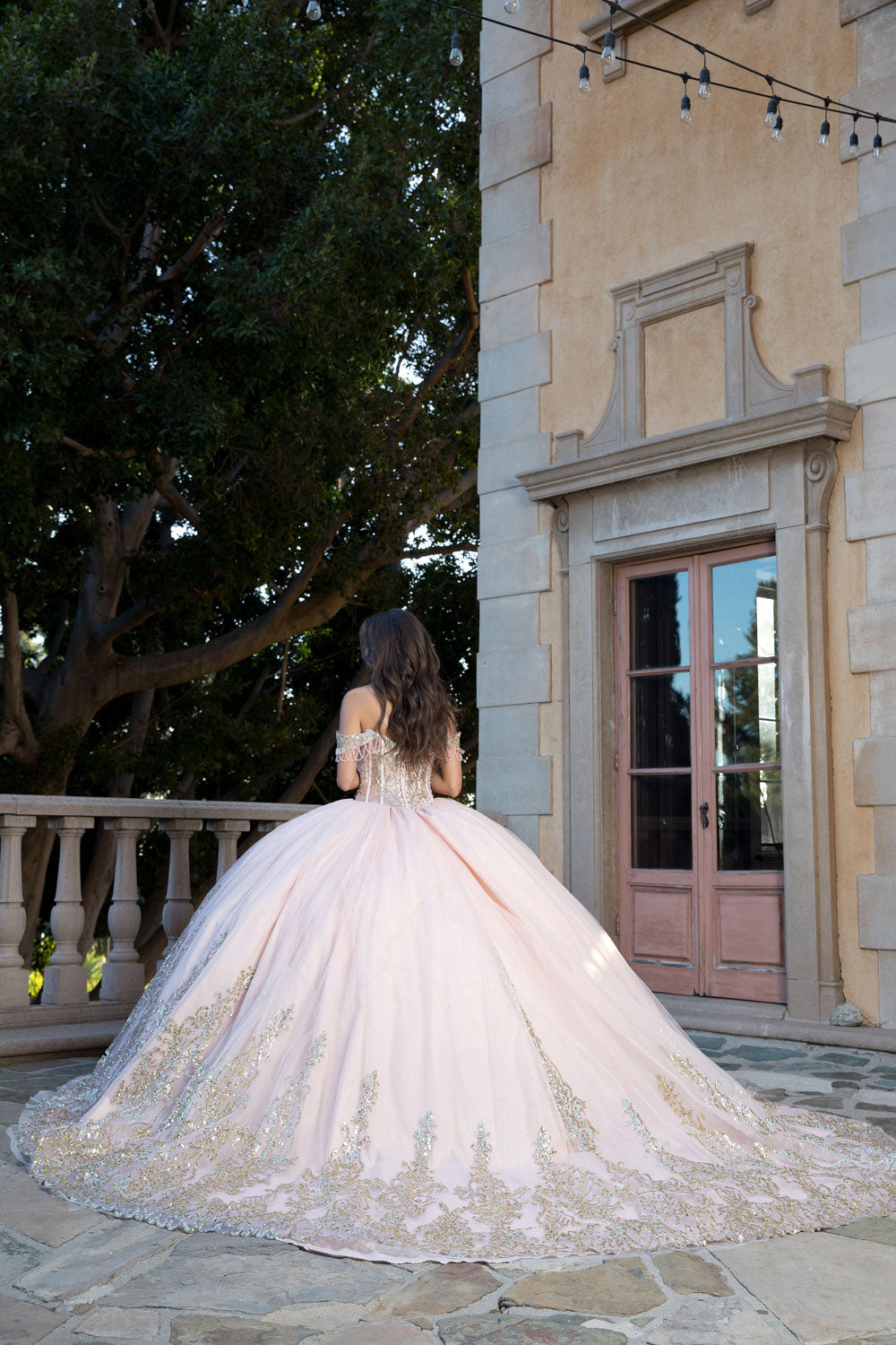 Whimsical Glitter Ball Gown by Petite Adele PQ106596