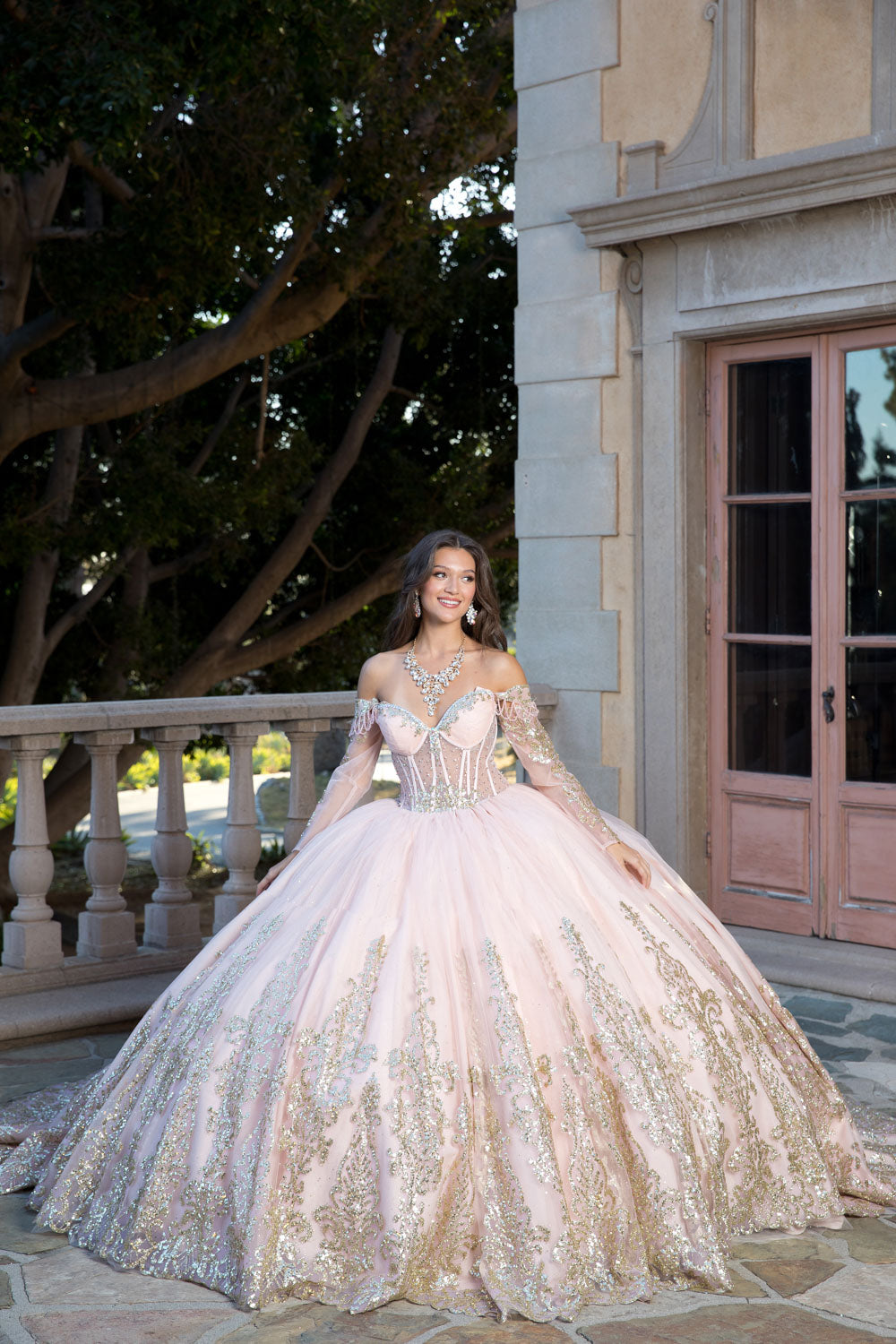 Whimsical Glitter Ball Gown by Petite Adele PQ106596