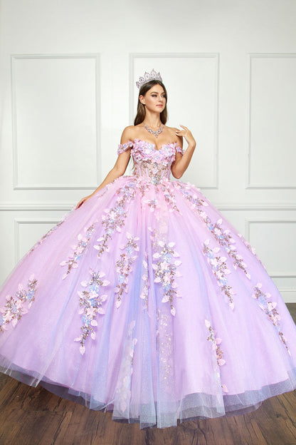 Two Tone Lilac Quinceanera Dress by Bella Princess Couture PQ1066