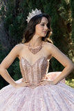 Glass beaded Quince Dress by Bella Princess Couture PQ1080