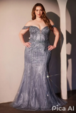 Plus Size Gown by Ladivine CC341C